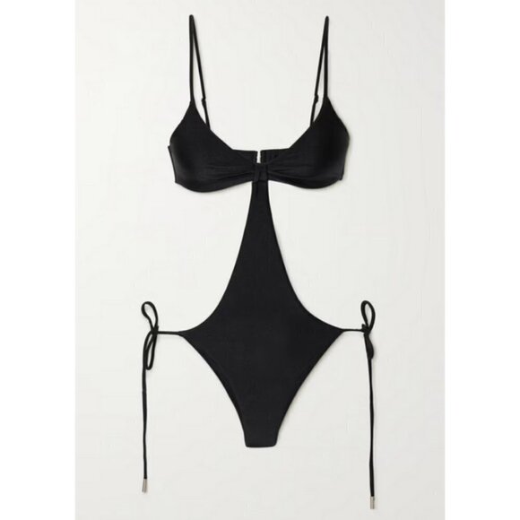 💕CULT GAIA💕 Teo Cutout One-Piece Swimsuit ~ Black Medium M NWT - Picture 9 of 16